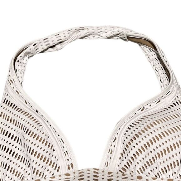 Bar III Crochet Longline Halter & Bikini Bottoms Set - Picture 4 of 11